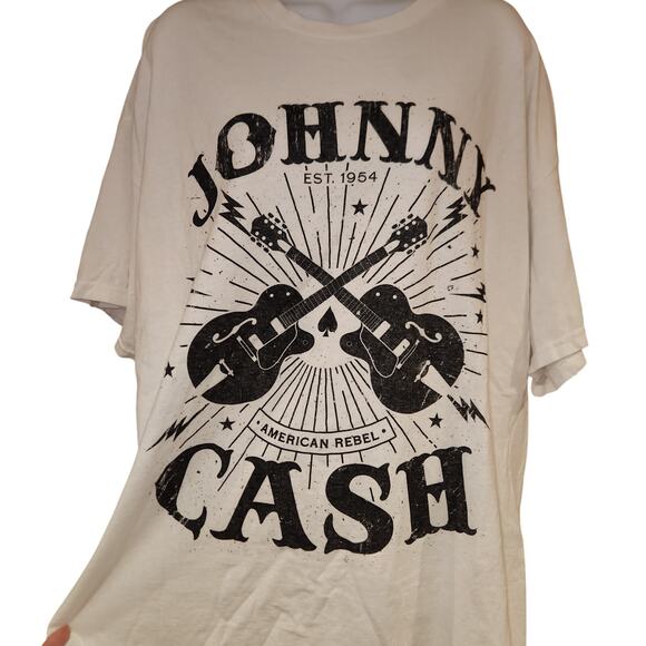Nwt Altar'd State Johnny Cash Destressed Tshirt White L/XL - Picture 3 of 7